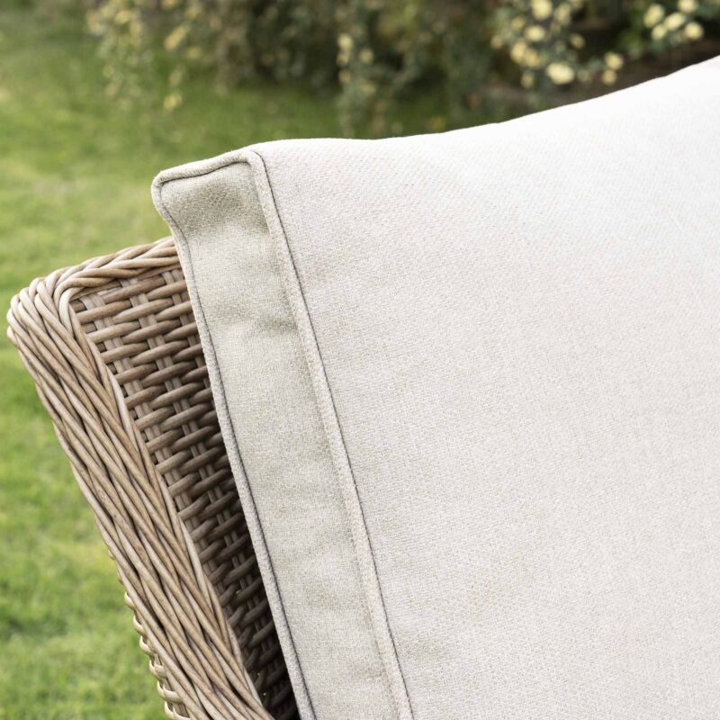 Hampshire 7-Seater Round Wicker Rattan Sofa Set with Rising Table, Natural - Image 5
