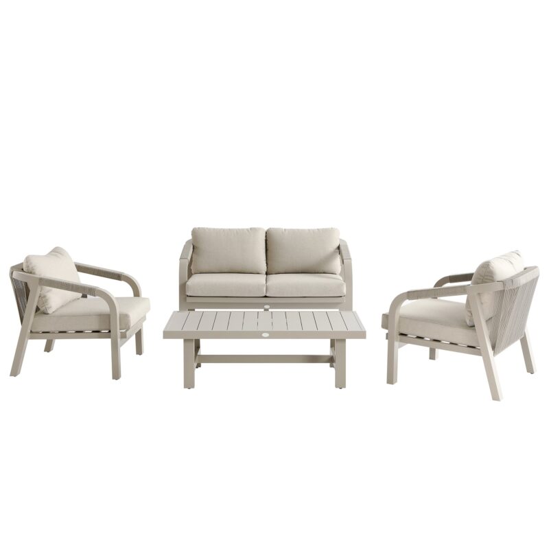Manresa Rope 5-Seater Sofa Set, Taupe and Beige - Image 10