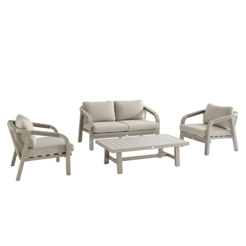 Manresa Rope 5-Seater Sofa Set, Taupe and Beige - Image 11