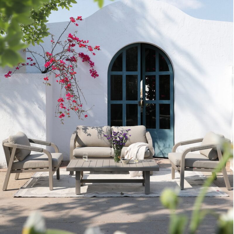 Manresa Rope 5-Seater Sofa Set, Taupe and Beige - Image 3