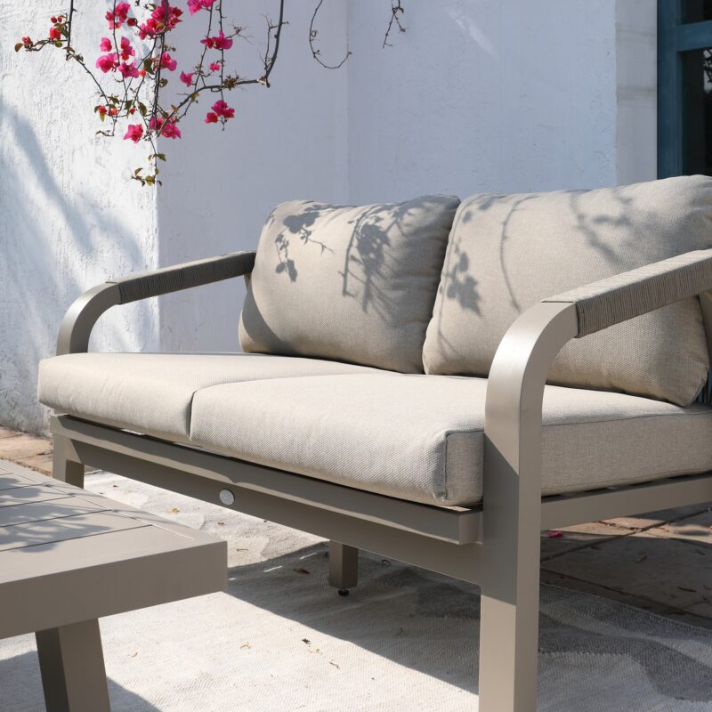 Manresa Rope 5-Seater Sofa Set, Taupe and Beige - Image 6