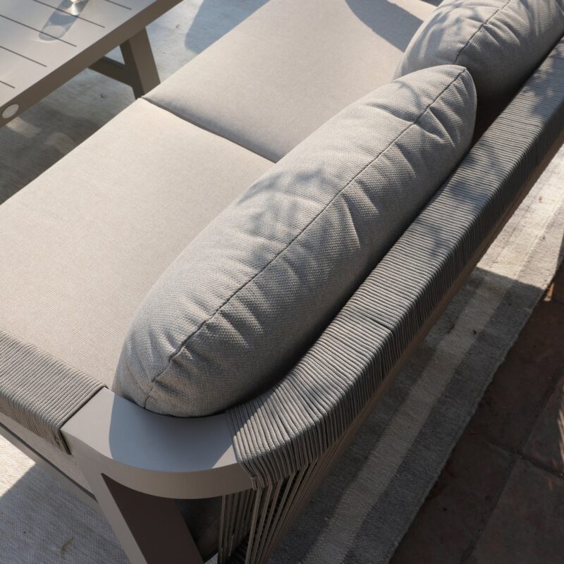 Manresa Rope 5-Seater Sofa Set, Taupe and Beige - Image 7