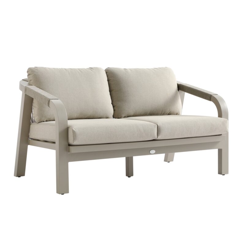 Manresa Rope 5-Seater Firepit Sofa Set, Taupe and Beige - Image 13