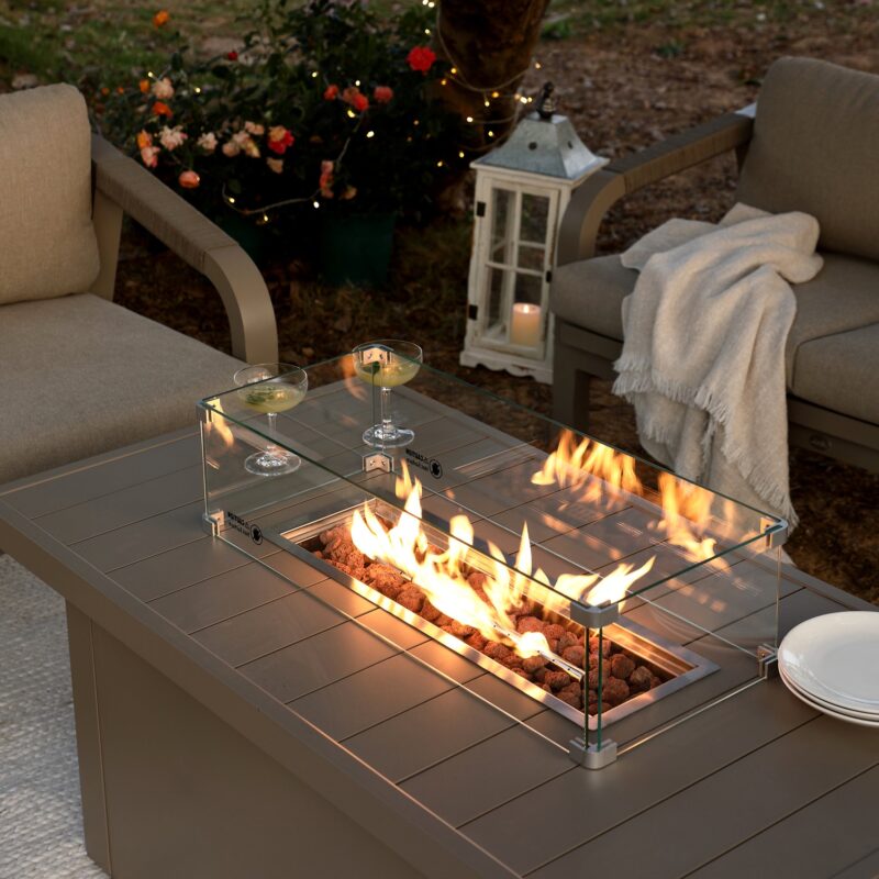 Manresa Rope 5-Seater Firepit Sofa Set, Taupe and Beige - Image 3