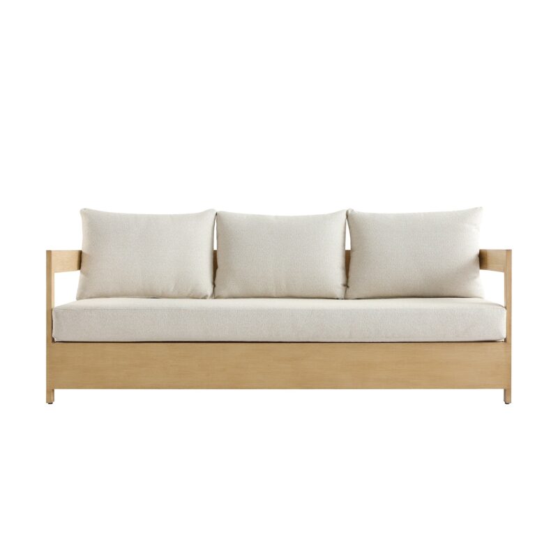 Stanford Outdoor 5-Seater Sofa Set, Natural with Beige Boucle Fabric - Image 6