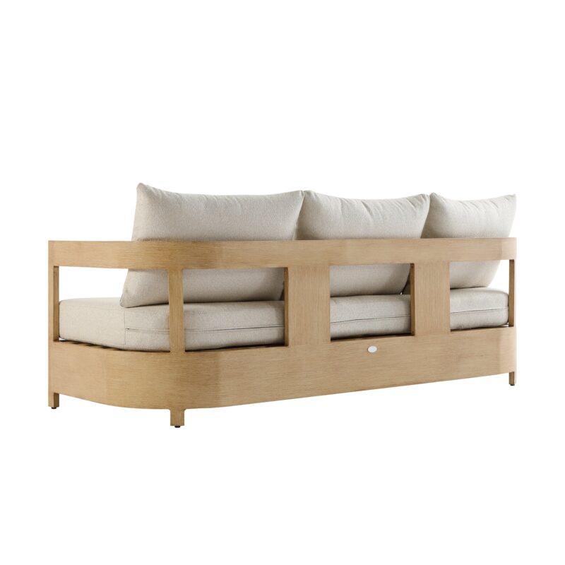 Stanford Outdoor 5-Seater Sofa Set, Natural with Beige Boucle Fabric - Image 8