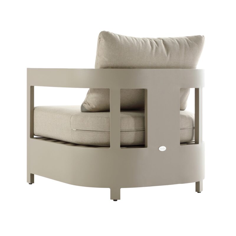 Stanford Outdoor 5-Seater Sofa Set, Taupe with Light Taupe Fabric - Image 11