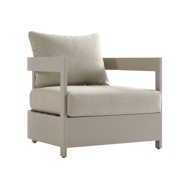 Stanford Outdoor 5-Seater Sofa Set, Taupe with Light Taupe Fabric - Image 10