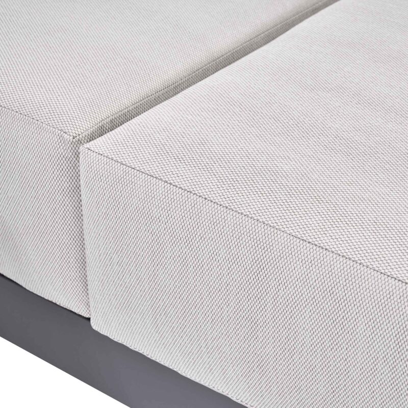 Pedra Rope and Aluminium Outdoor Chaise Sofa Set, Grey - Image 15