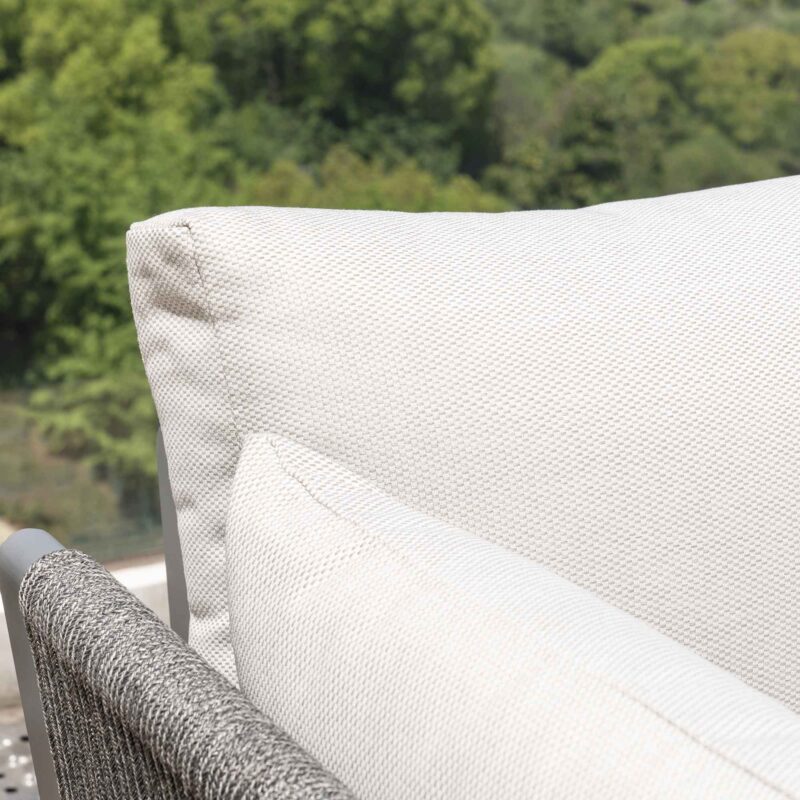 Pedra Rope and Aluminium Outdoor Chaise Sofa Set, Grey - Image 5
