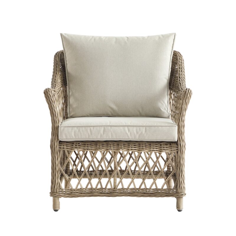 Willowbrook Lattice Weave Rattan 7-Seater Large Sofa Set, Natural - Image 6