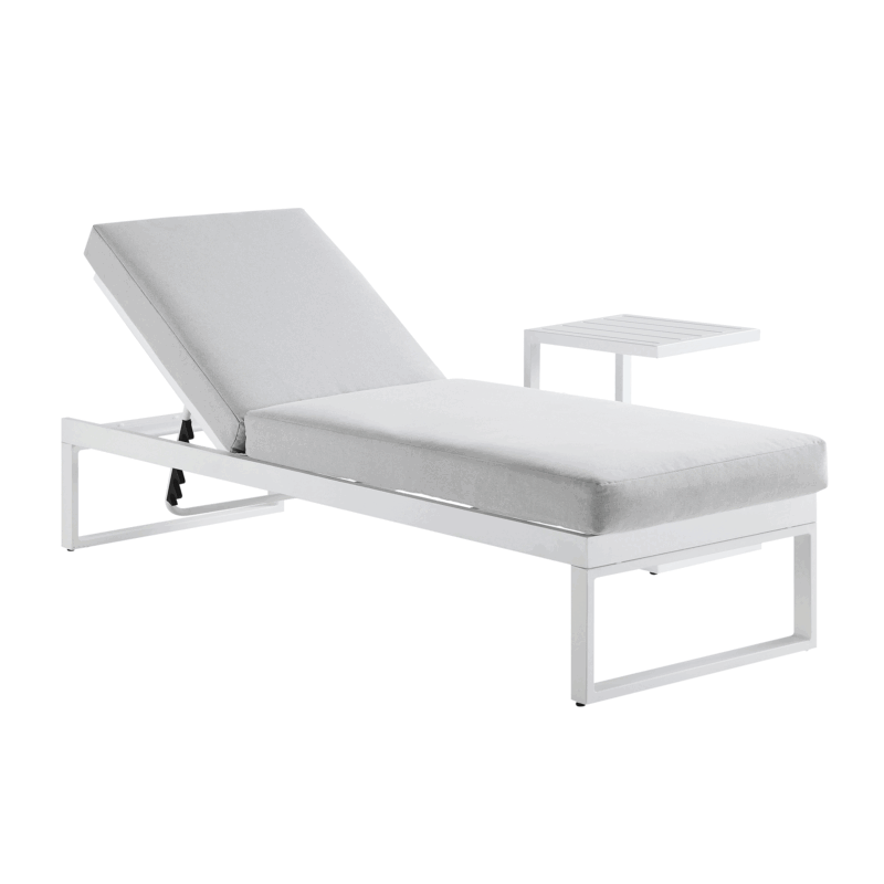Albany Aluminium Sun Lounger, White - Image 2
