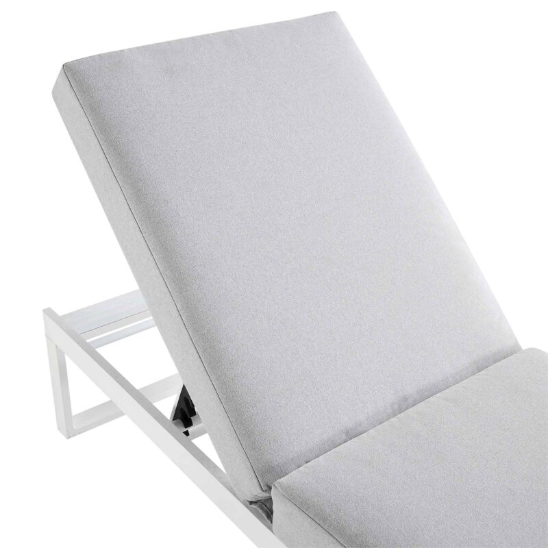 Albany Aluminium Sun Lounger and Side Table Set, White - Image 8
