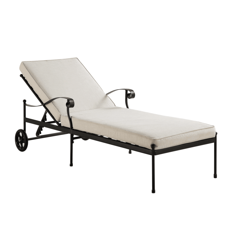 Haymes Metal Sun Lounger with Wheels - Image 4