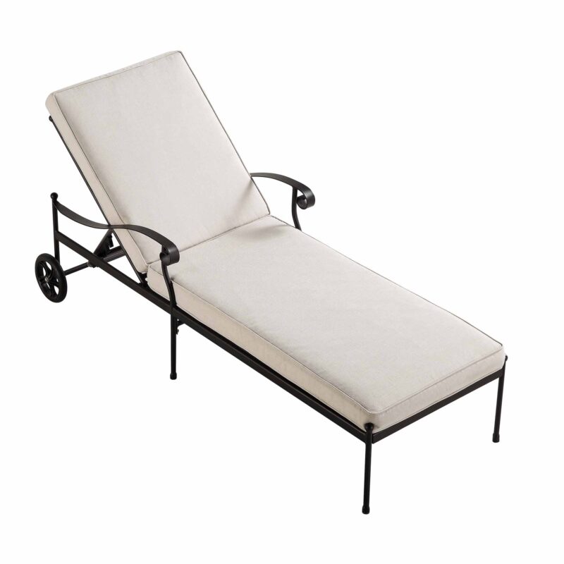 Haymes Metal Sun Lounger with Wheels - Image 7