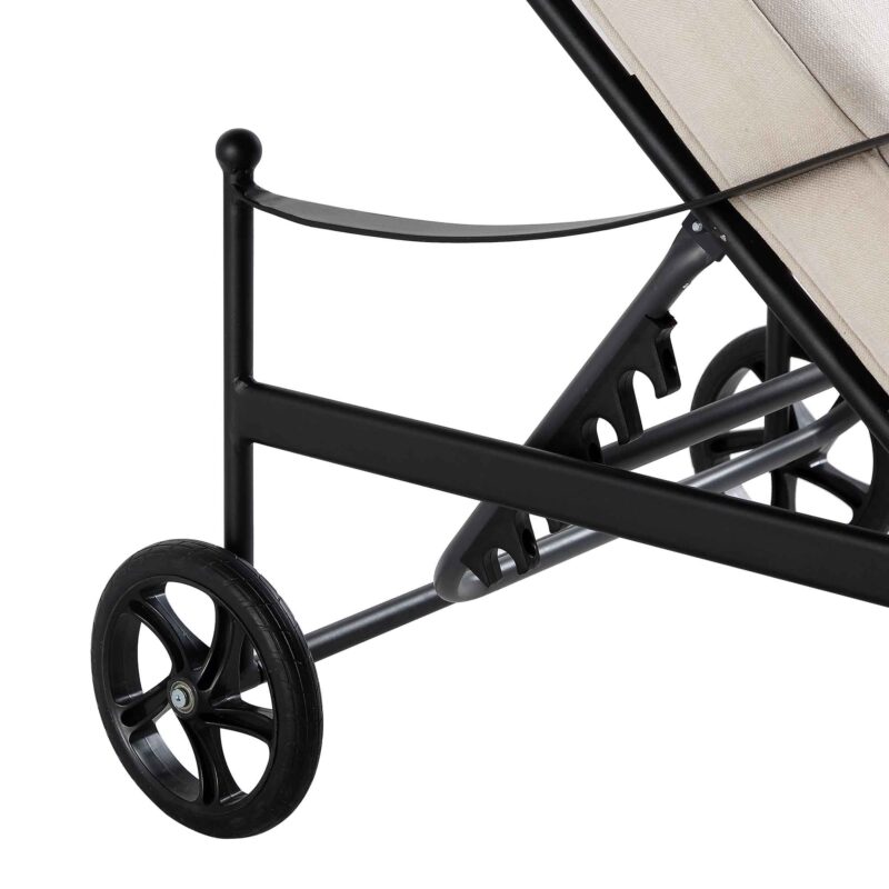 Haymes Metal Sun Lounger with Wheels - Image 12