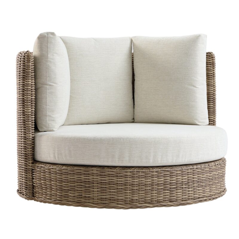 Bellagio Round Wicker Swivel Daybed, Natural - Image 5