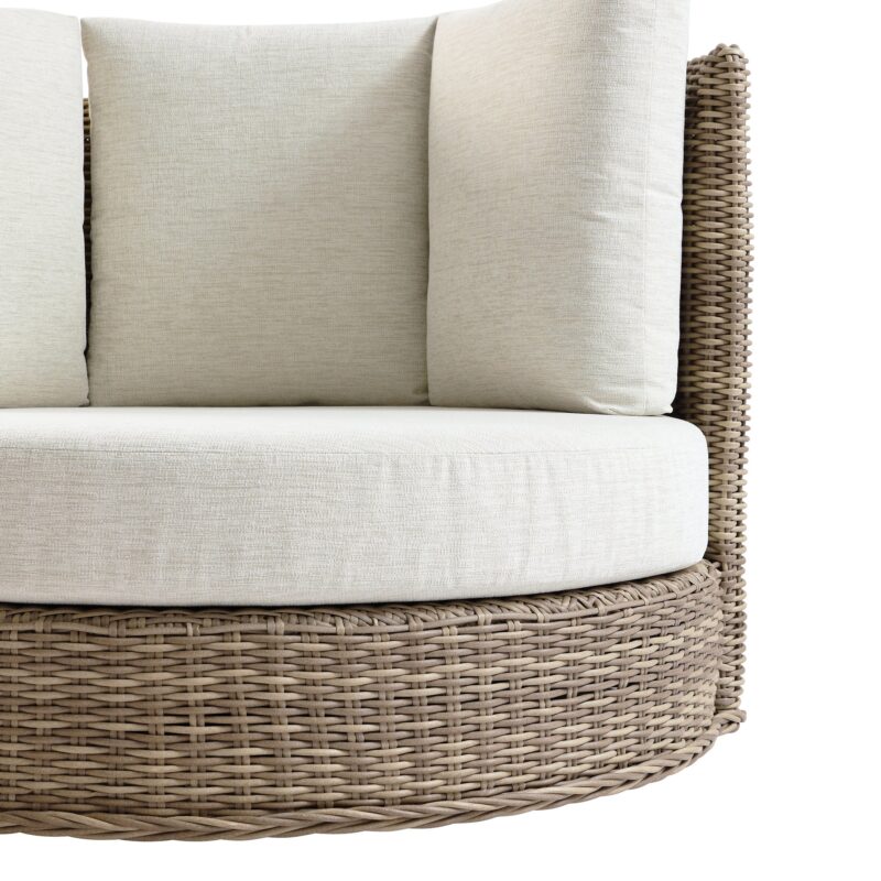 Bellagio Round Wicker Swivel Daybed, Natural - Image 9