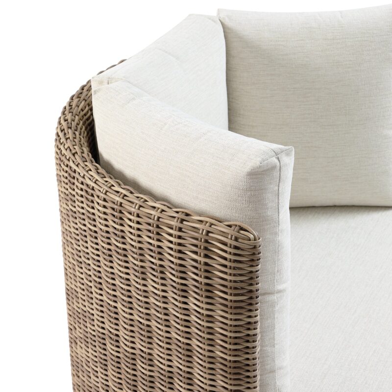 Bellagio Round Wicker Swivel Daybed, Natural - Image 11