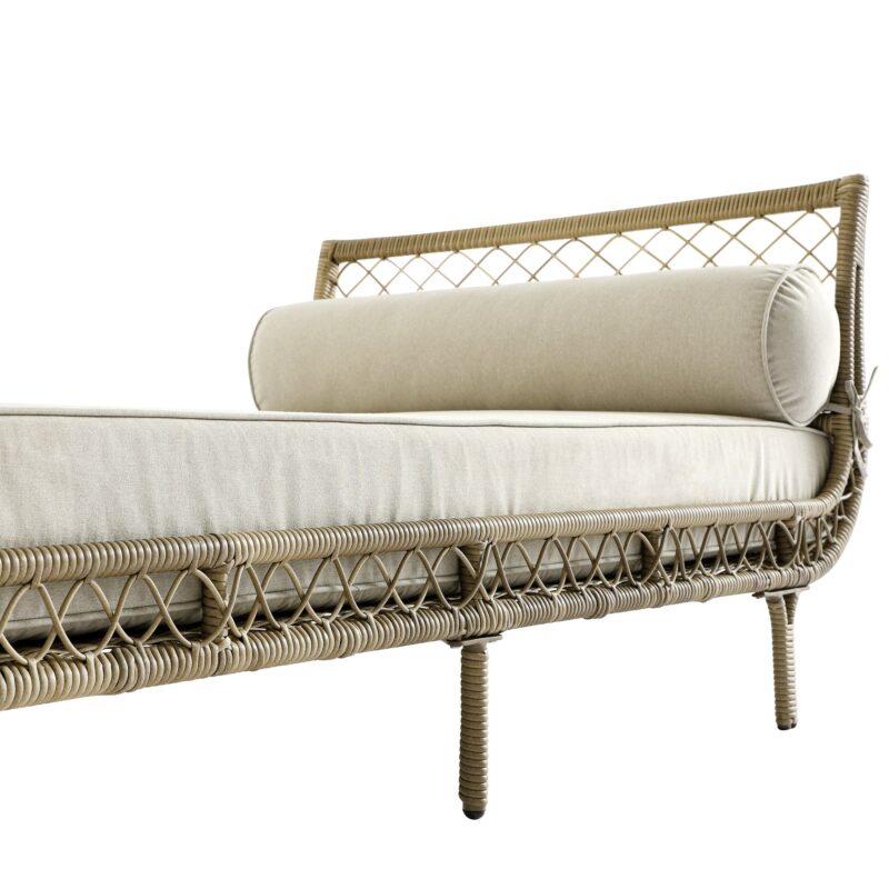 Willowbrook Lattice Weave Rattan Daybed, Natural - Image 14