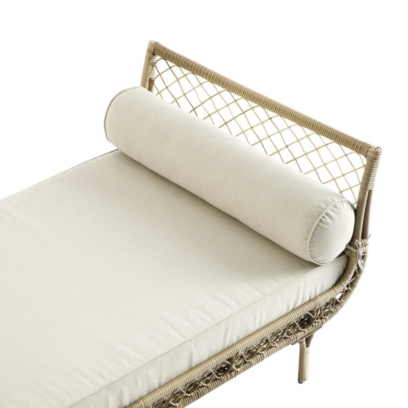 Willowbrook Lattice Weave Rattan Daybed, Natural - Image 16
