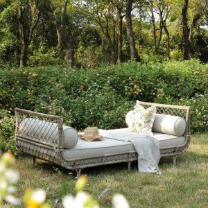 Willowbrook Lattice Weave Rattan Daybed, Natural