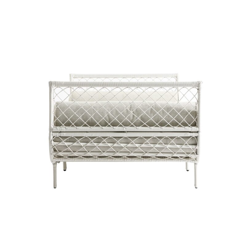 Willowbrook Lattice Weave Rattan Daybed, White - Image 14