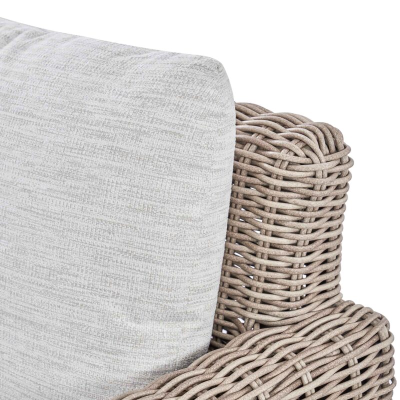 Bellagio Round Wicker Bistro Set with Rising Side Table, Natural - Image 11