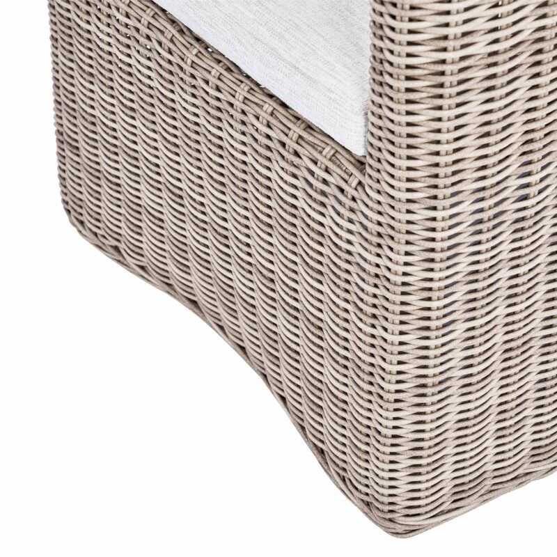 Bellagio Round Wicker Bistro Set with Rising Side Table, Natural - Image 14