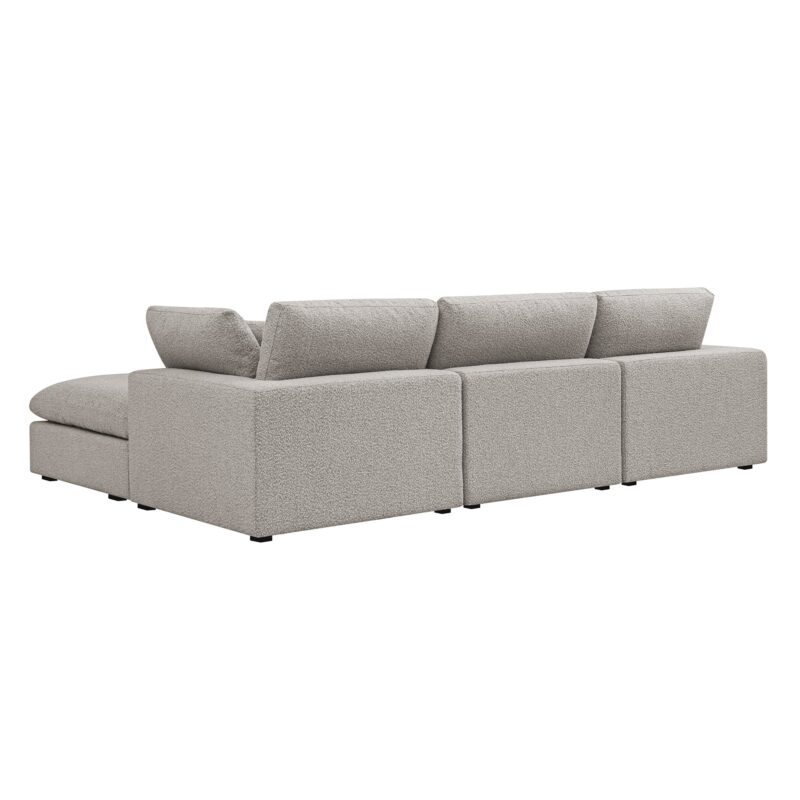 Lutyens Taupe Boucle Modular Sofa, 3-Piece Chaise - Image 6