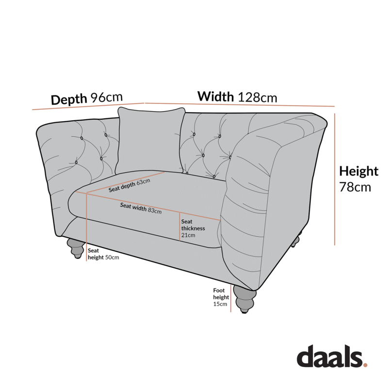 Ashby Chesterfield Loveseat, Taupe Chenille - Image 3