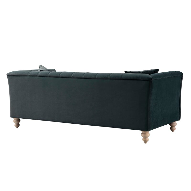 Ashby Chesterfield Large 3-Seater Sofa, Aegean Blue Velvet - Image 8