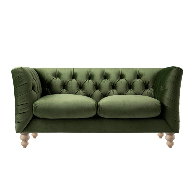 Ashby Chesterfield 2-Seater Sofa, Fern Green Velvet - Image 4