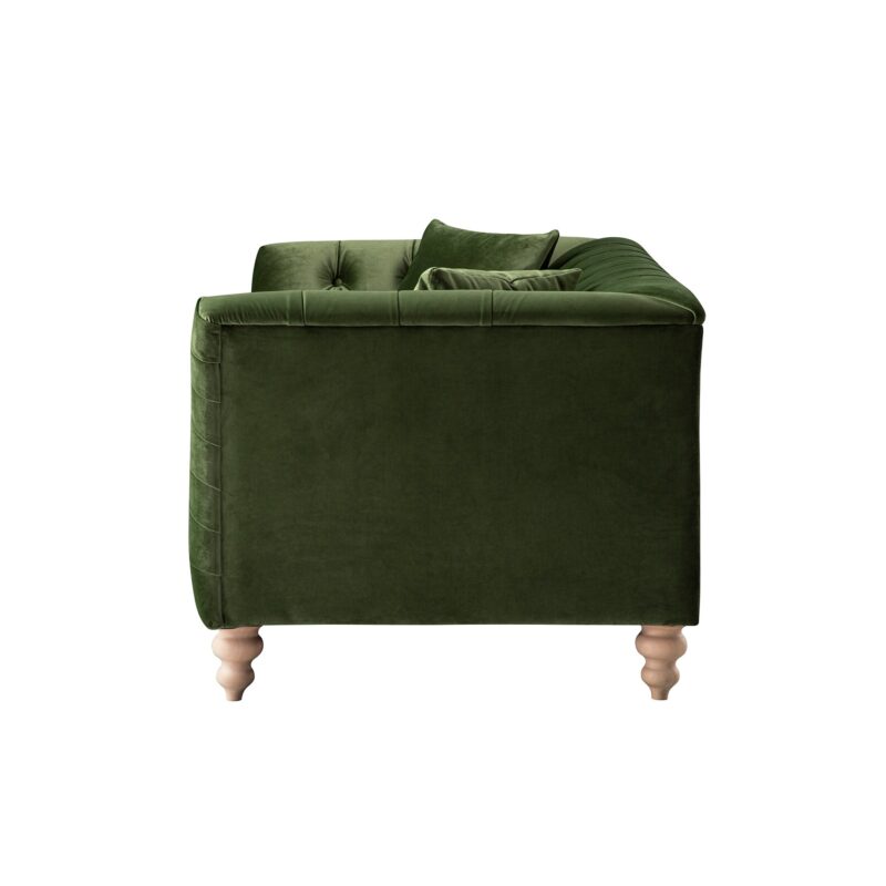 Ashby Chesterfield 2-Seater Sofa, Fern Green Velvet - Image 7