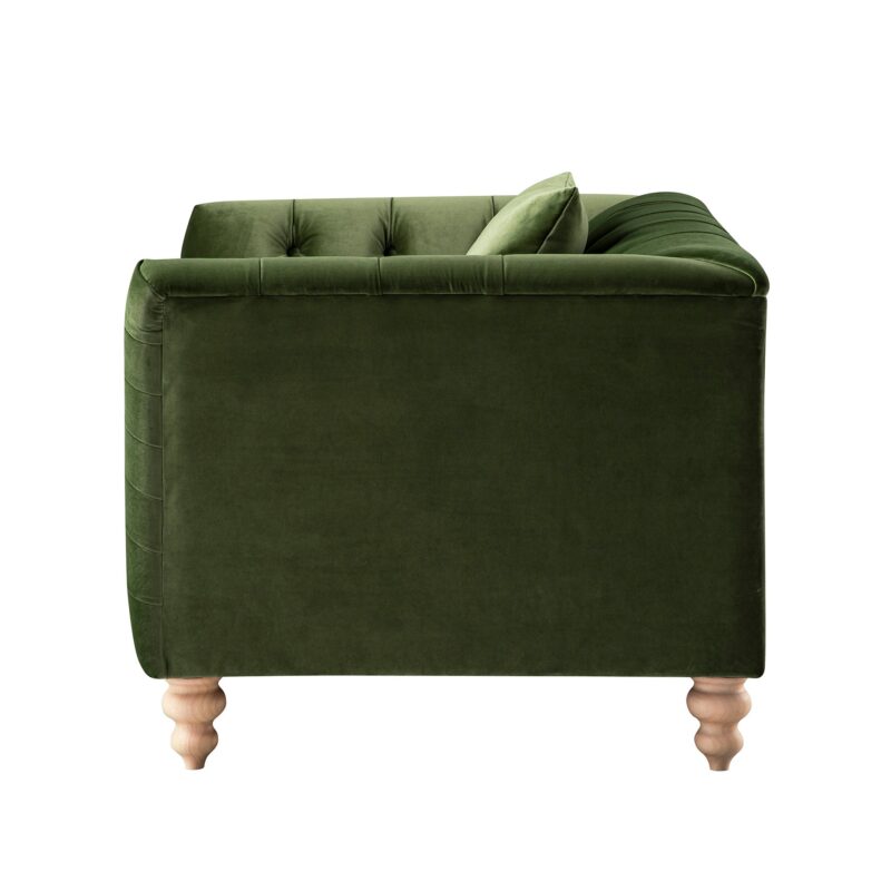 Ashby Chesterfield Loveseat, Fern Green Velvet - Image 6