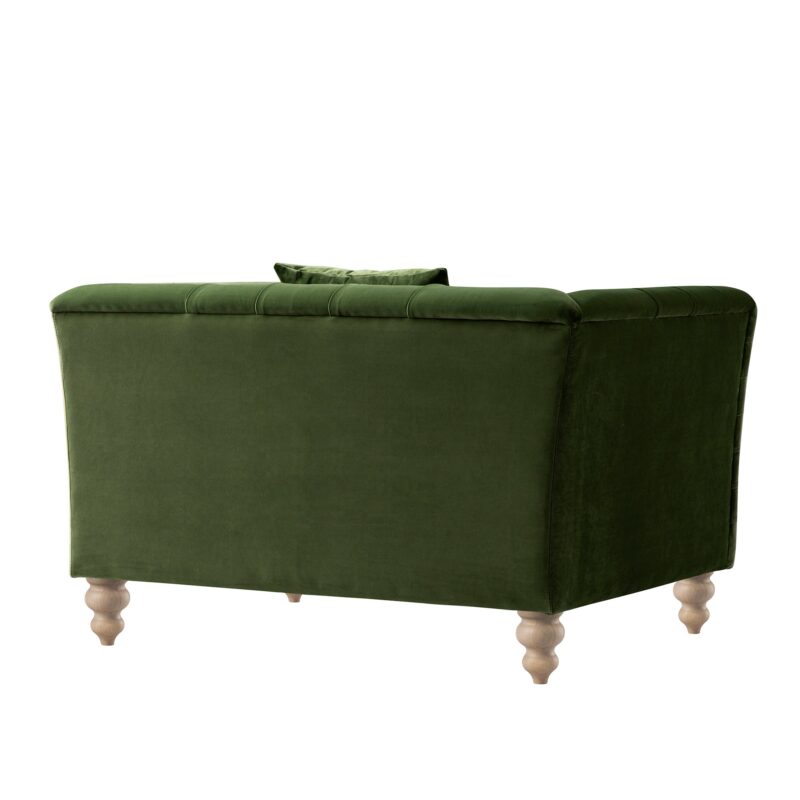 Ashby Chesterfield Loveseat, Fern Green Velvet - Image 7