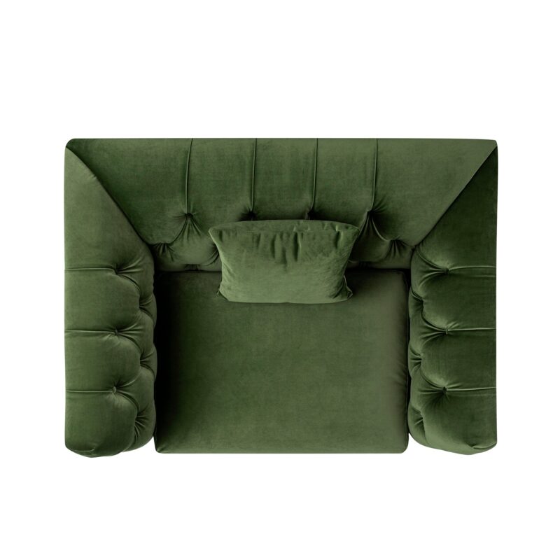 Ashby Chesterfield Loveseat, Fern Green Velvet - Image 8