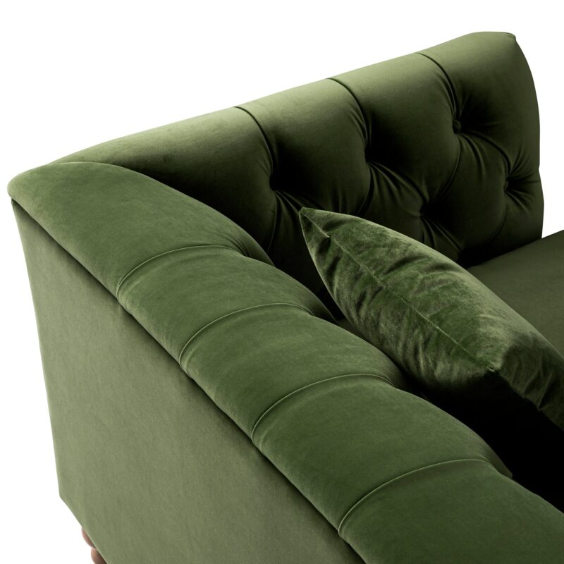 Ashby Chesterfield Loveseat, Fern Green Velvet - Image 12