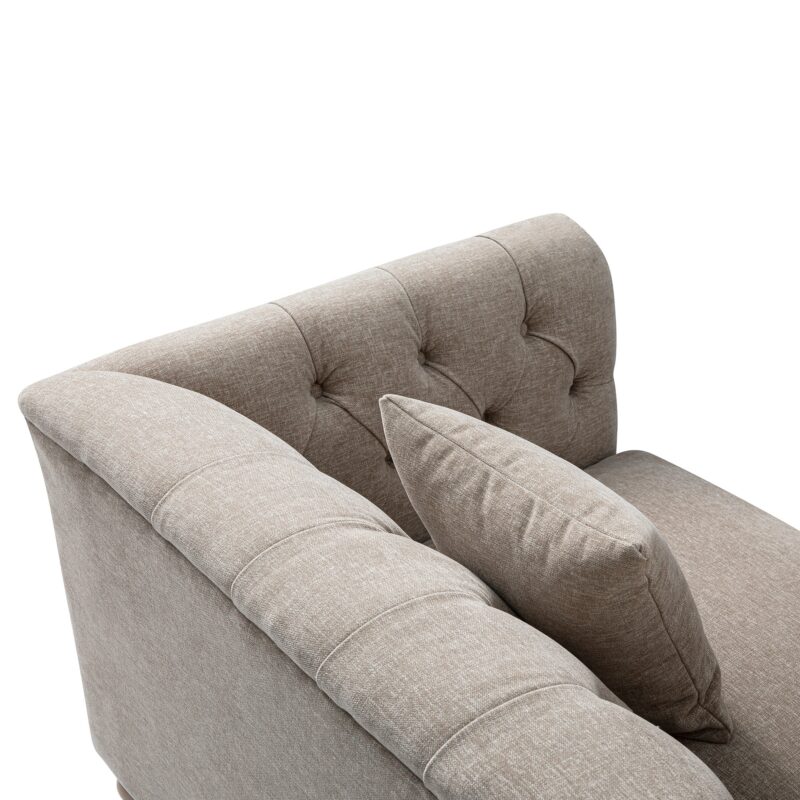 Ashby Chesterfield Loveseat, Taupe Chenille - Image 12