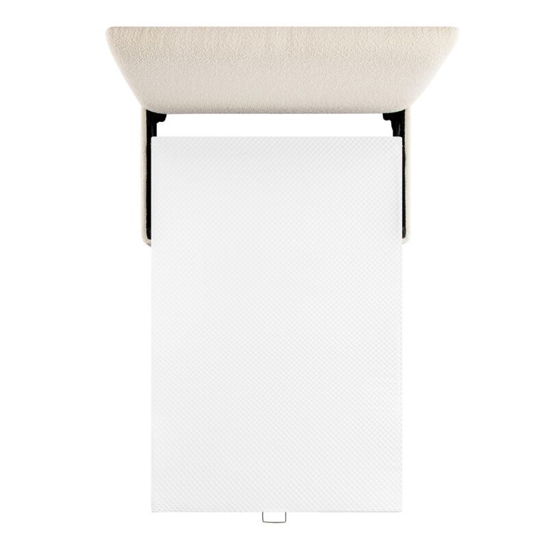 Magda Fold-Out Small Double Bed in an Ottoman, Beige Boucle - Image 6