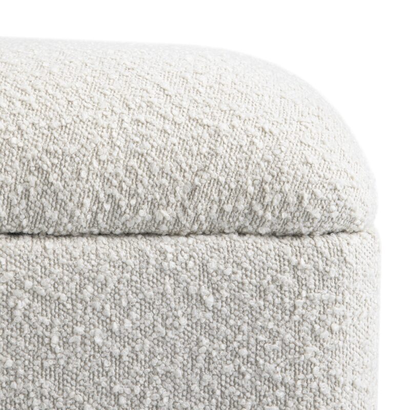 Magda Fold-Out Small Double Bed in an Ottoman, Beige Boucle - Image 7