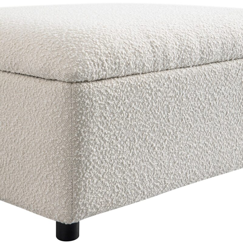 Magda Fold-Out Single Bed in an Ottoman, Beige Boucle - Image 8