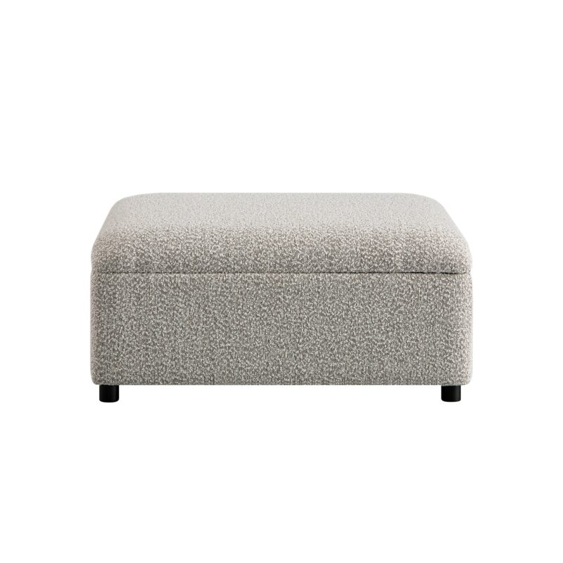Magda Fold-Out Single Bed in an Ottoman, Mist Grey Boucle - Image 8