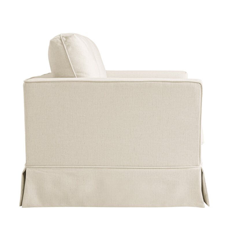 Fitz Skirted 2-Seater Sofa, Oatmeal Linen Blend - Image 11