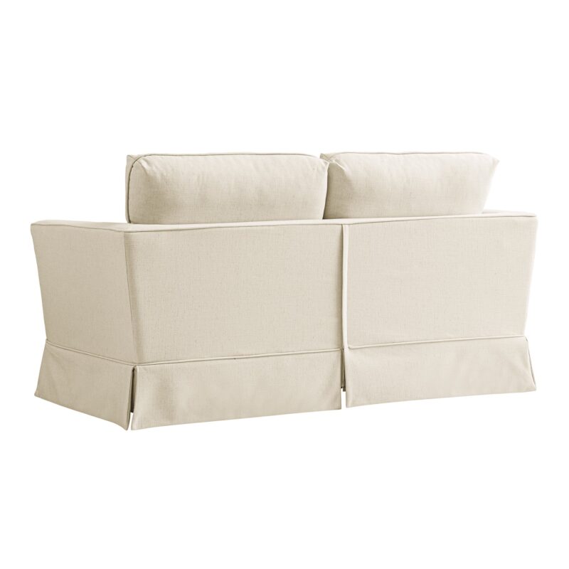 Fitz Skirted 2-Seater Sofa, Oatmeal Linen Blend - Image 12