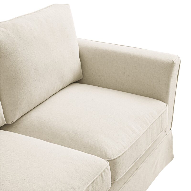 Fitz Skirted 2-Seater Sofa, Oatmeal Linen Blend - Image 13