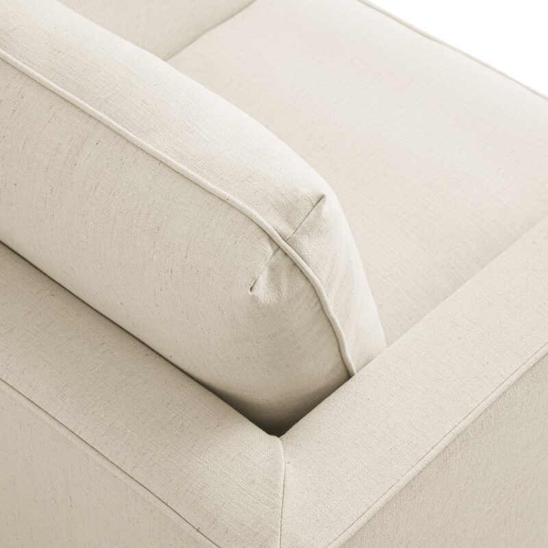 Fitz Skirted 2-Seater Sofa, Oatmeal Linen Blend - Image 14