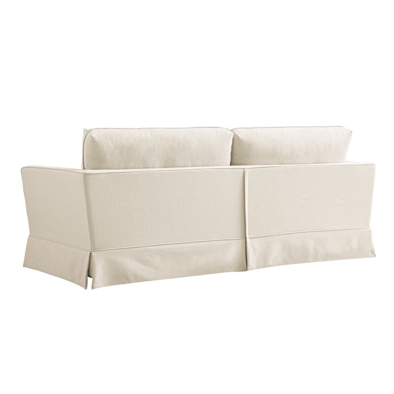 Fitz Skirted Large 3-Seater Sofa, Oatmeal Linen Blend - Image 12