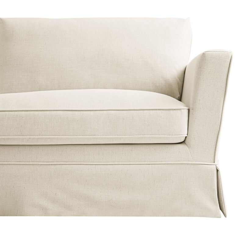 Fitz Skirted Large 3-Seater Sofa, Oatmeal Linen Blend - Image 13