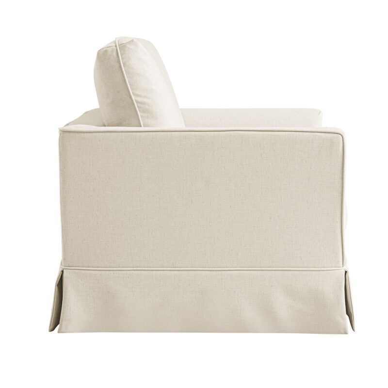 Fitz Skirted Loveseat, Oatmeal Linen Blend - Image 10